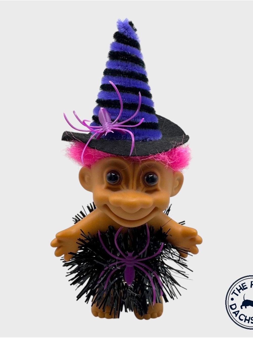 Vintage Upcycled Halloween Witch Troll